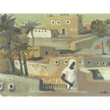 Walter Battiss; Figure in a Hadhramaut Cityscape