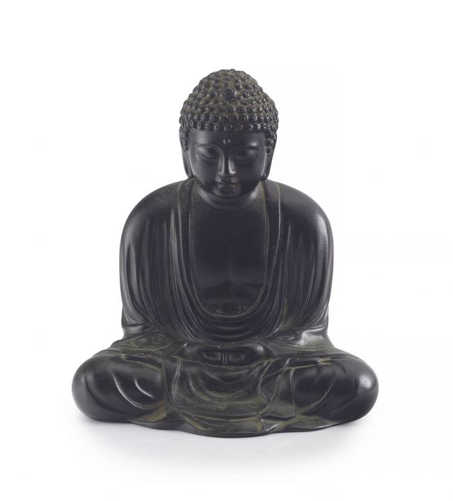 A Japanese bronze figure of Buddha, 19th century