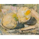 Jean Welz; Still Life with Two Grapefruit and a Knife