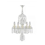 A Waterford crystal five-light chandelier, modern