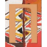 Durant Sihlali; Abstract in Orange and Brown