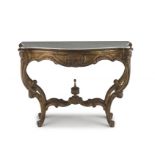 A French giltwood and marble-topped console table, 19th century