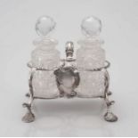 A George III silver cruet stand, Robert Peaston, London, 1770