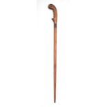 A fruitwood sword/walking stick