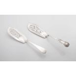 A William IV silver 'King's' pattern fish slice, William Fern, London, 1834