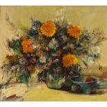 Jan Dingemans; Still Life with Vase of Flowers and Fruit
