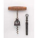 An APOSTLE steel brandy corkscrew, late 19th century