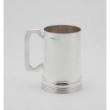 A Victorian silver tankard, Walker & Hall, Sheffield, 1897