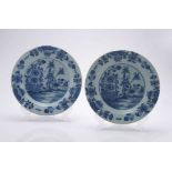 A pair of Delft blue and white dishes, late 18th century