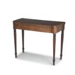 A George III mahogany gate-leg card table