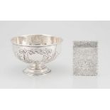 An Edward VII silver rose bowl, maker's initials indistinct, London, 1904