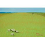 Pieter van der Westhuizen; Landscape with Sheep