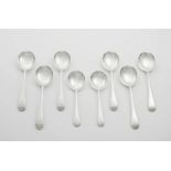 A set of six George V silver soup spoons, Cooper Brothers & Sons Ltd, Sheffield, 1930