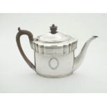 A George III silver teapot, John Emes, London, 1797