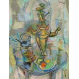 Gregoire Boonzaier; Still Life: Samovar, Primus Stove and Fruit