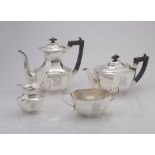 A George V silver tea service, Henry Matthews, Birmingham, 1915