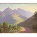 Jan Ernst Abraham Volschenk; Morning Light: A South African Mountain Scene