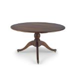 A Colonial mahogany and rosewood tilt-top centre table, late 19th century