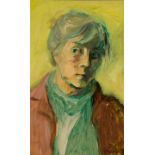 Marjorie Wallace; Self-portrait in Brown Jacket