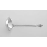 A Georg Jensen silver 'Acanthus' pattern sauce ladle, post 1945