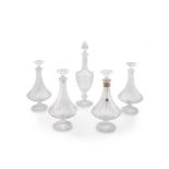 Four Baccarat 'Camus' cognac decanters, modern