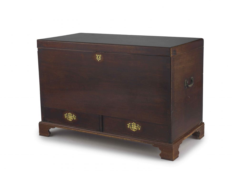 A mahogany mule chest, 19th century