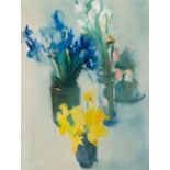 Louis van Heerden; Vases with Daffodils and Irises