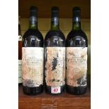 Three 75cl bottles of Chateau Trottevieille, 1975, 1st Grand Cru Classe B St Emilion. (3)