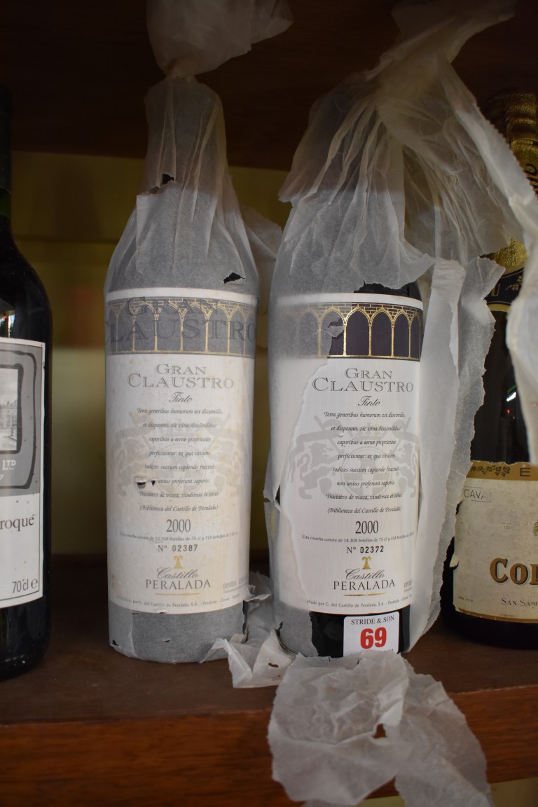 Two 75cl bottles of Gran Claustro Tinto, 2000, Castillo Peralada, bottle nos. 02372 & 02387. (2)