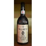 A 75cl bottle of Warre's 1975 vintage port.