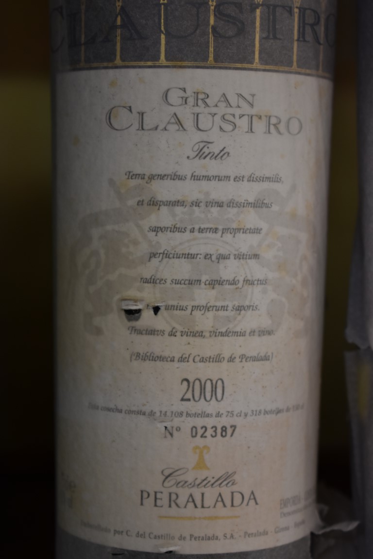 Two 75cl bottles of Gran Claustro Tinto, 2000, Castillo Peralada, bottle nos. 02372 & 02387. (2) - Image 2 of 2