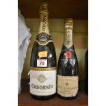 An old half bottle of Moet & Chandon Brut Imperial champagne; together with a 75cl bottle of