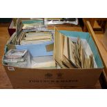 POSTCARDS & PHOTOGRAPHS: a quantity, misc, contained in box.