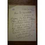 NELLIE MELBA: ALS from Nellie Melba to one Mr Carantelli, undated, headed paper 91 Avenue Henri