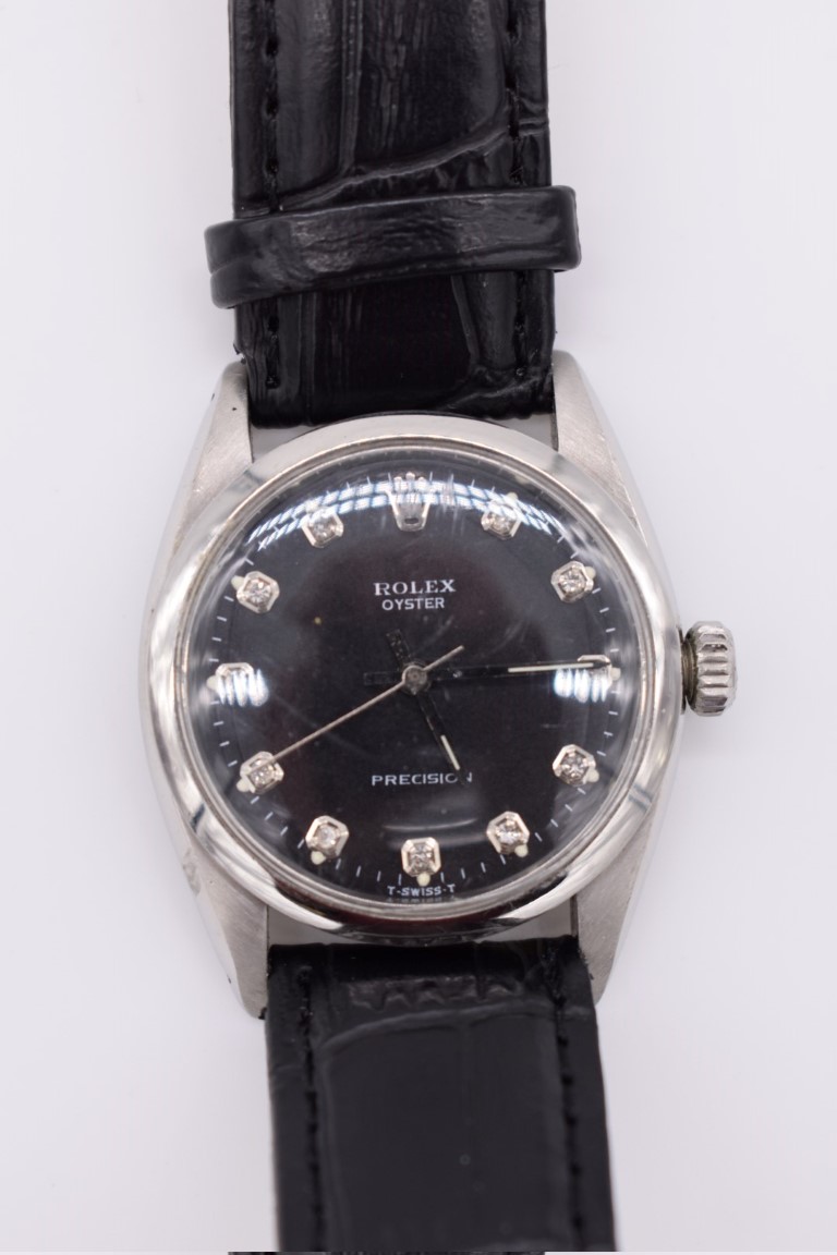 A circa 1991 stainless steel manual wind wristwatch, having Rolex cal 1210 movement, 34mm, on - Image 2 of 3