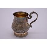 A George IV silver gilt lined baluster mug, by William Bateman II, London 1828, 12cm high, 262g.