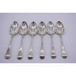 Five George III silver Old English pattern tablespoons, by Richard Crossley, London 1790; together