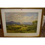 James W Ferguson, 'In the Highlands', signed, watercolour, 36.5 x 54cm.