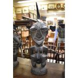 Ethnographica: an African tribal Songe figure, Congo, 56.5cm high.