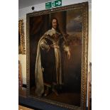 (HP) After Sir Anthony Van Dyke, probably 18th century, full length portrait of Charles I, oil on