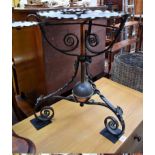 An interesting Arts and Crafts copper and wrought iron occasional table, stamped 'Townshend & Co,