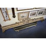 A Victorian giltwood and gilt gesso pelmet, 212.5cm wide.