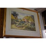 A Molyneux Stannard, a cottage garden, signed, watercolour, 26.5 x 37.5cm.