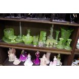 An interesting group of uranium glass.