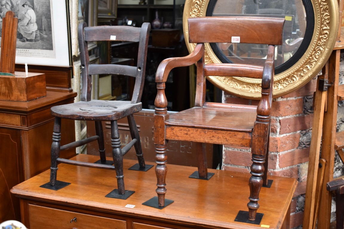 Two 19th century child's chairs.