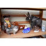 A collection of Beswick, Royal Doulton and other figures.