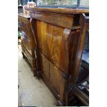 An early 19th century mahogany secretaire a abattant, 105cm wide.