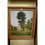 George Harrison (1840-1910), 'The Elm Tree', signed, oil on canvas, 52 x 42.5cm; together with three