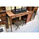 A 19th century mahogany single drawer side table, 90.5cm wide.