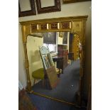A large aesthetic gilt framed overmantel mirror, 158 x 142.5cm.